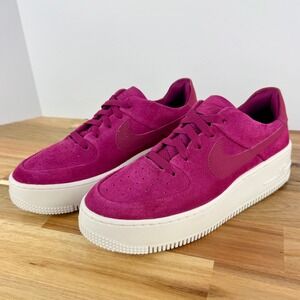 Nike Air Force 1 AF1‎ Sage Low Platform Suede Purple Sneakers Shoes Womens 8